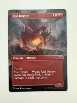 Red Dragon Borderless MTG Magic the Gathering Card NM Near Mint AFR - Image 1