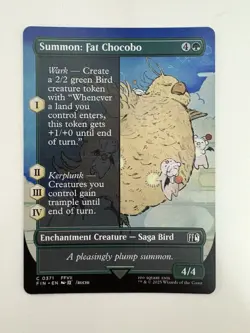 Summon: Fat Chocobo Borderless Alternate MTG Magic Gathering Card NM Mint FIN - Image 1