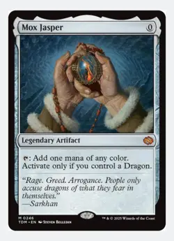 Mox Jasper | MTG TDM | Mythic | 0 CMC Mana Rock Legendary Artifact Dragon | NM - Image 2