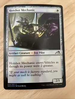 MTG Hotshot Mechanic Kamigawa: Neon Dynasty FOIL #016/302 Uncommon NM/M - Image 1
