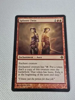 Wizards Splinter Twin 2010 Enchantment Aura Red Regular Goran Josic MTG - Image 1