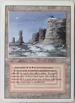 MTG English Magic Card Near Mint PLATEAU from Revised. Reserved List! - Image 1