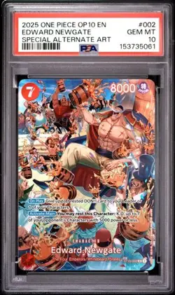 EDWARD NEWGATE PSA 10 2025 ONE PIECE OP10-ROYAL BLOOD SPECIAL ALTERNATE ART #002 - Image 1