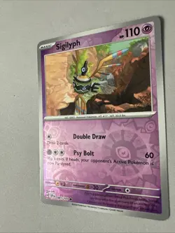 Pokemon TCG * SV Surging Sparks * 081/191 Sigilyph Common * REVERSE HOLO * NM - Image 2