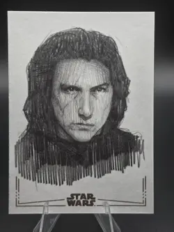Topps Star Wars Sketch Card Kylo Ren Andrew Fry Artist Signature Auto 1/1 - Image 1