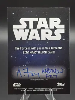 Topps Star Wars Sketch Card Kylo Ren Andrew Fry Artist Signature Auto 1/1 - Image 2