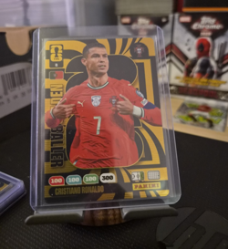 Panini FIFA 365 Golden Baller 2022 4-Card Lot Ronaldo Messi Kane Vinicius - Image 1