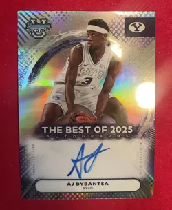 25-26 Bowman University Best AJ Dybantsa On Card Autograph Refractor BYU - Image 1