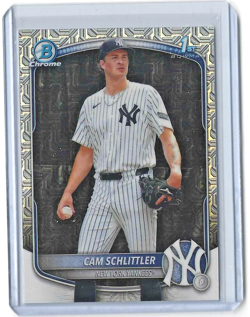 CAM SCHLITTLER 2025 Bowman Chrome #BCP-166 1st Bowman MEGA REFRACTOR Yankees - Image 1