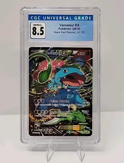 CGC 8.5 Venusaur EX Black Star Promo XY123 Full Art Pokemon Card Graded Mint - Image 1
