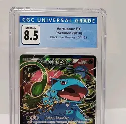 CGC 8.5 Venusaur EX Black Star Promo XY123 Full Art Pokemon Card Graded Mint - Image 3