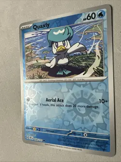 Pokemon TCG * SV Surging Sparks * 050/191 Quaxly Common * REVERSE HOLO * NM - Image 2