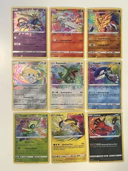 English Pokemon 9 card set Amazing Rares - Rayquaza Kyogre Jirachi Celebi NM - Image 1