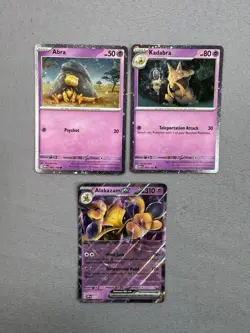 Abra Kadabra & Alakazam ex SVP 050 MINT 151 Promo 3 Card Set Pokemon MINT MT - Image 1