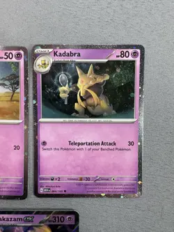 Abra Kadabra & Alakazam ex SVP 050 MINT 151 Promo 3 Card Set Pokemon MINT MT - Image 4