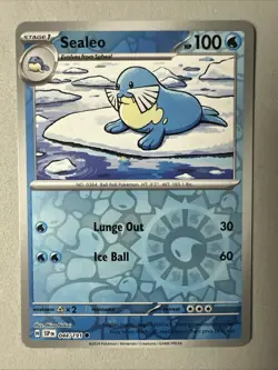 Pokemon TCG * SV Surging Sparks * 044/191 Sealeo Common * REVERSE HOLO * NM - Image 1
