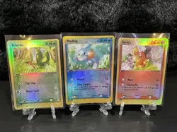NM Treecko, Torchic, Mudkip Reverse Holo E Reader Promo Pokemon Cards RARE - Image 1