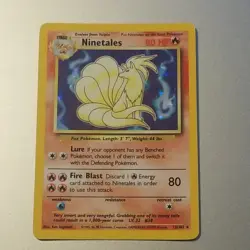 Ninetales 12/102 - ERROR HOLO BLEED - VINTAGE WOTC POKEMON CARD - LP/NM - Image 1