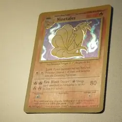 Ninetales 12/102 - ERROR HOLO BLEED - VINTAGE WOTC POKEMON CARD - LP/NM - Image 2