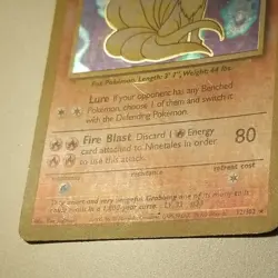 Ninetales 12/102 - ERROR HOLO BLEED - VINTAGE WOTC POKEMON CARD - LP/NM - Image 3