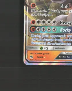 Onix GX 36/68 Hidden Fates Ultra Rare Holo Pokemon Card NM - Image 5