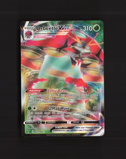Orbeetle VMAX 021/185 Vivid Voltage Ultra Rare Holo Pokemon Card NM - Image 1