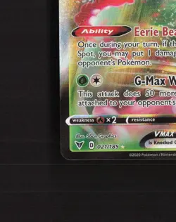 Orbeetle VMAX 021/185 Vivid Voltage Ultra Rare Holo Pokemon Card NM - Image 5