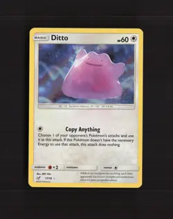 Ditto 17/18 Detective Pikachu Rare Holo Pokemon Card NM - Image 1