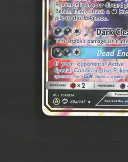Darkrai GX 88a/147 Burning Shadows Ultra Rare Holo Pokemon Card NM - Image 5