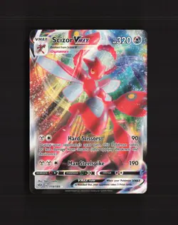 Scizor VMAX 119/189 Darkness Ablaze Ultra Rare Holo Pokemon Card NM - Image 1
