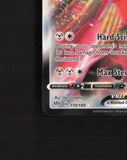 Scizor VMAX 119/189 Darkness Ablaze Ultra Rare Holo Pokemon Card NM - Image 5