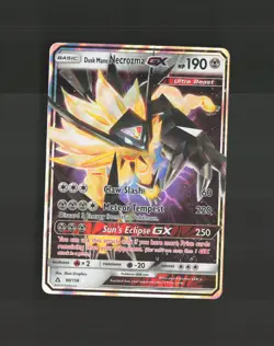 Dusk Mane Necrozma GX 90/156 Ultra Prism Ultra Rare Holo Pokemon Card NM - Image 1