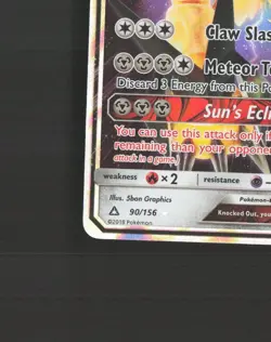 Dusk Mane Necrozma GX 90/156 Ultra Prism Ultra Rare Holo Pokemon Card NM - Image 5