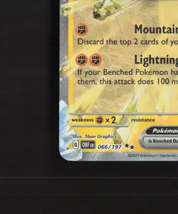 Tyranitar ex 066/197 Obsidian Flames Ultra Rare Holo Pokemon Card NM - Image 5