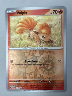 Pokemon TCG * SV Surging Sparks * 016/191 Vulpix Common * REVERSE HOLO * NM - Image 1