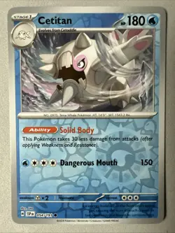 Pokemon TCG * SV Surging Sparks * 054/191 Cetitan Common * REVERSE HOLO * NM - Image 1