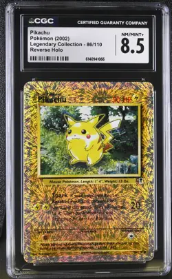 CGC 8.5 NM/MINT+ Pikachu 86/110 Legendary (Collection) Reverse Holo Pokemon Card - Image 1