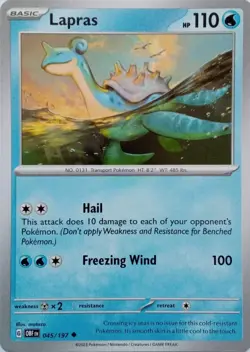 LAPRAS - COMMON - OBSIDIAN FLAMES - POKEMON CARD - 045/197 - Image 1