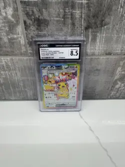 CGC 8.5 Pikachu ex Holo 122/106 SR Super Electric Breaker Japanese Card - Image 1