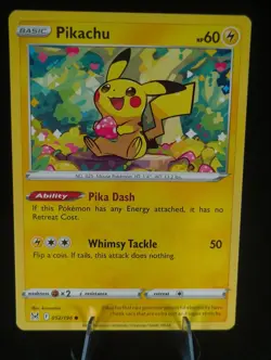 Pokemon TCG Lost Origin Pikachu Card 052/196 Common - Image 1