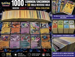 1000 Pokemon Card Bulk Lot Common Uncommon & 50 Holos FAST Shipping & Surprise! - Image 1