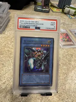 2003 Yugioh Paladin of White Dragon PSA 9 MFC-026 1st Edition Ultra Rare MINT - Image 1