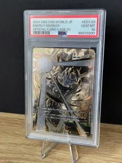 Dragon Ball Fusion World Card Case Son Goku Gold Energy Marker #E01-01 PSA 10 - Image 3