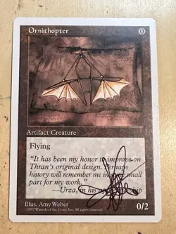 MTG ARTIST PROOF WB Ornithopter Time Walk AP Sketch Art Amy WEBER Magic - Image 2