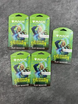 Magic The Gathering Secrets Of Strixhaven Play Boosters Lot Of 5 NEW SEALED - Image 1
