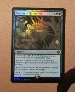 MTG Season of Gathering x1 LP *FOIL* from Promo Pack: Bloomburrow - Image 1