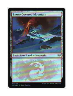 MTG - NM Foil - Snow-Covered Mountain - Kaldheim 282 - Image 1