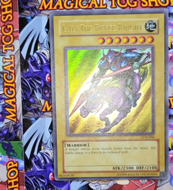 Yugioh Gaia The Fierce Knight LOB-006 Ultra Rare Original Print Konami 2002 NM - Image 2