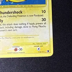 Flying Pikachu 113/111 Rising Rivals Holo Secret Rare Pokemon MP Moderate Play - Image 4