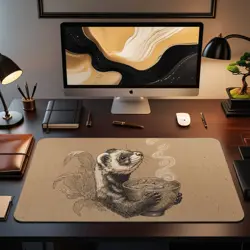 Cute Ferret Ramen Playmat - Kawaii Anime Style Gaming Mat for MTG, YuGiOh - Image 2